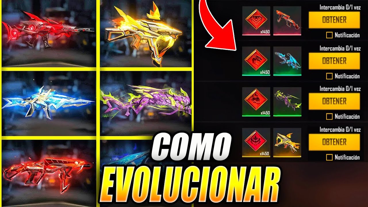 guia definitiva descubre todas las formas de conseguir armas evolutivas en free fire